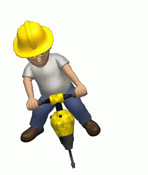 Dude jack hammerin' away